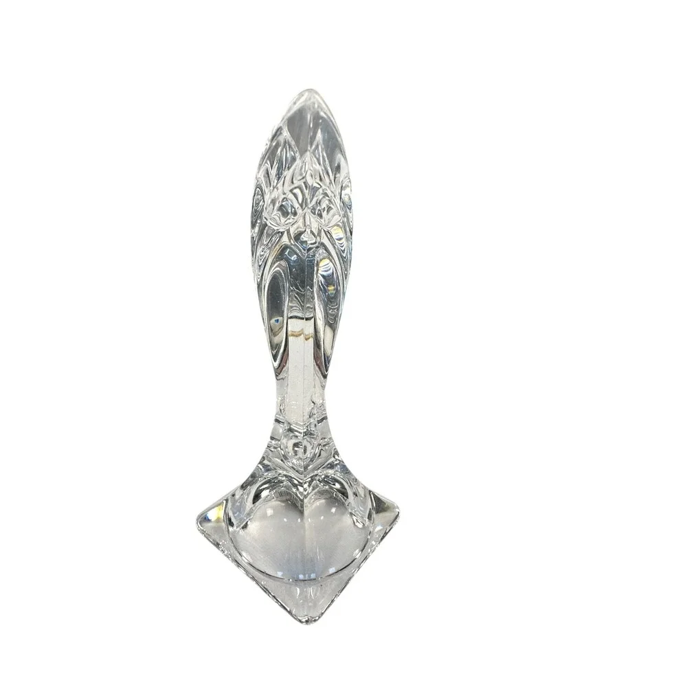 Mikasa Crystal‎ Flower Bud Vase Clear Glass Diamond Cut Base Elegant Decor